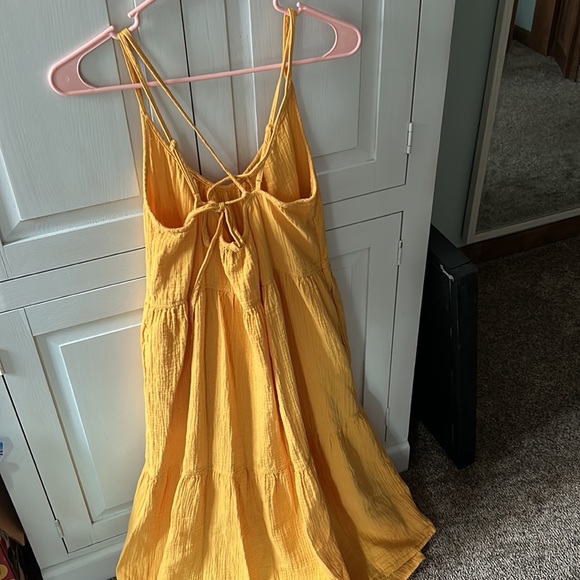 Free Assembly Yellow Midi Sundress Size Medium - Picture 3 of 4